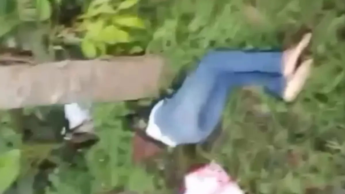 Foto : Video Tangkapan layar saat korban di temukan oleh warga.