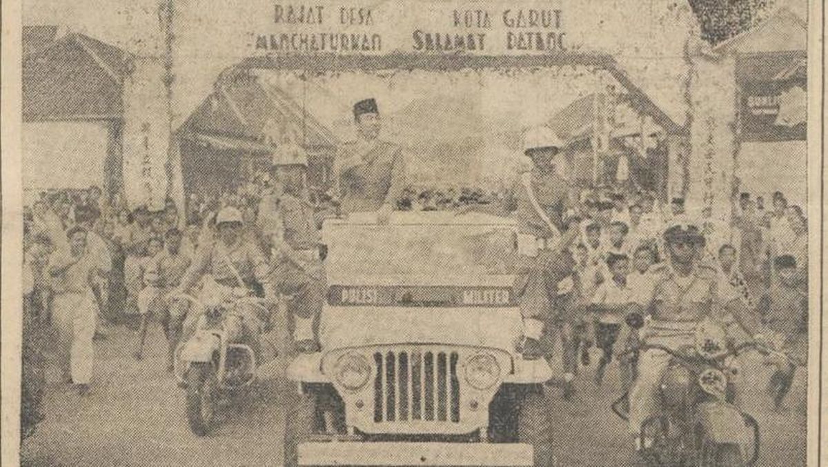 Foto Soekarno di Garut (AID-Prengerstudio dalam Algemeen Indisch Dagblad via delpher.nl)