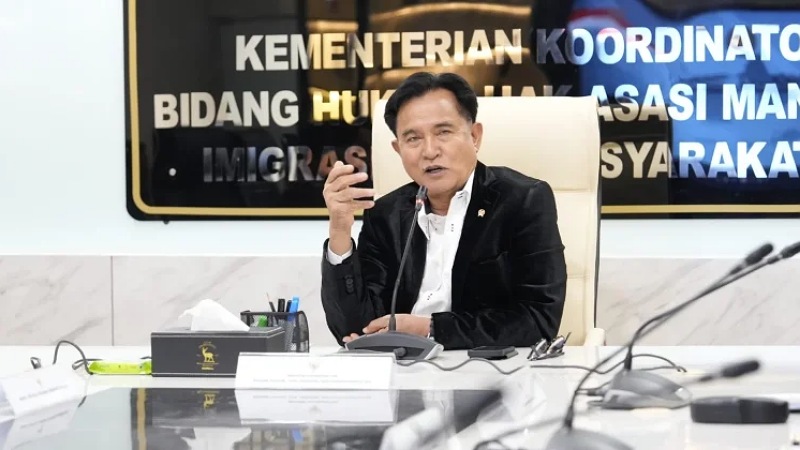 Menteri Koordinator Bidang Hukum, Hak Asasi Manusia, Imigrasi, dan Pemasyarakatan, Yusril Ihza Mahendra