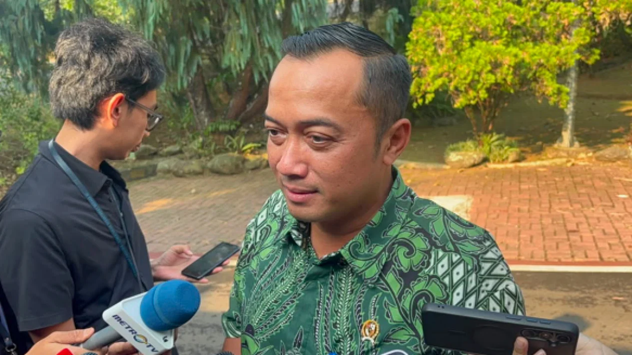 Menteri Sekretaris Negara (Mensesneg), Prasetyo Hadi, saat ditemui wartawan di Padepokan Garuda Yaksa, Bohong Koneng, Jawa Barat, Jumat, 19 Juni 2026.