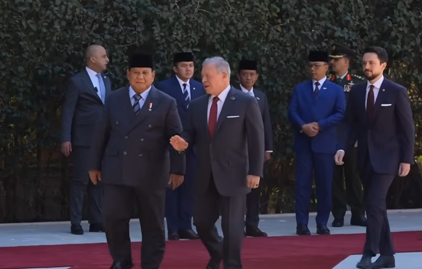 Presiden Prabowo Disambut Raja Abdullah II di Istana Basman, Perkuat Hubungan Indonesia–Yordania