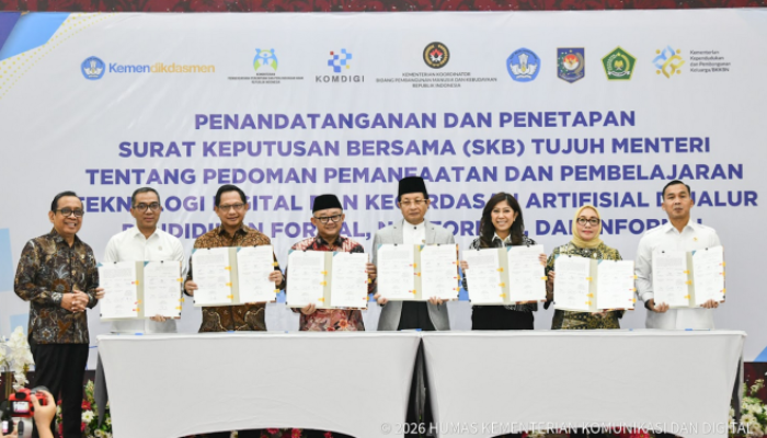 7 Menteri Teken SKB Pemanfaatan AI di Pendidikan, Pemerintah Atur Batasan Teknologi Digital bagi Anak