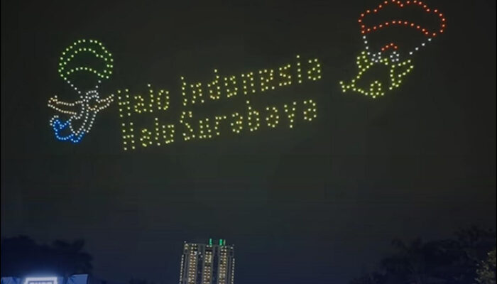 Spektakuler! Drone Show PUBG Mobile di Surabaya Pecahkan Rekor MURI, 1.500 Drone Hiasi Langit Kota Pahlawan