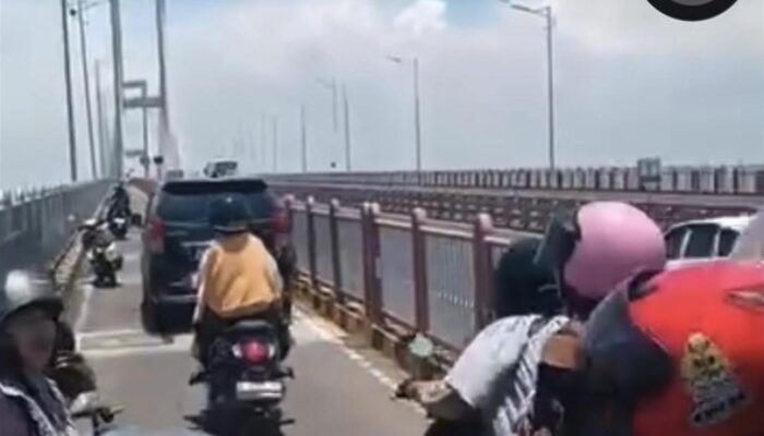 Viral! Avanza Nyelonong Masuk Jalur Motor di Jembatan Suramadu, Polisi Angkat Bicara