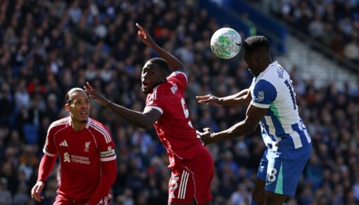 Brighton Tumbangkan Liverpool 2-1! Danny Welbeck Jadi Mimpi Buruk The Reds di Amex Stadium