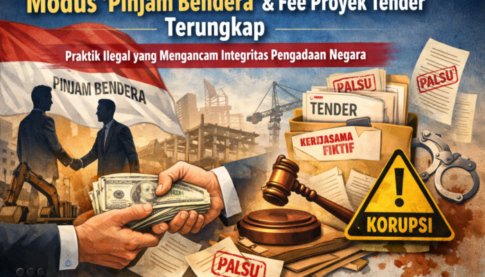 Modus ‘Pinjam Bendera’ dan Fee Proyek Tender Terungkap, Praktik Ilegal yang Mengancam Integritas Pengadaan Negara