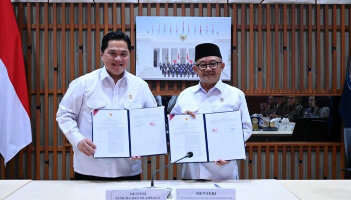 Kemendikdasmen–Kemenpora Teken MoU Pembinaan Olahraga Pelajar, Siapkan Generasi Atlet Berprestasi