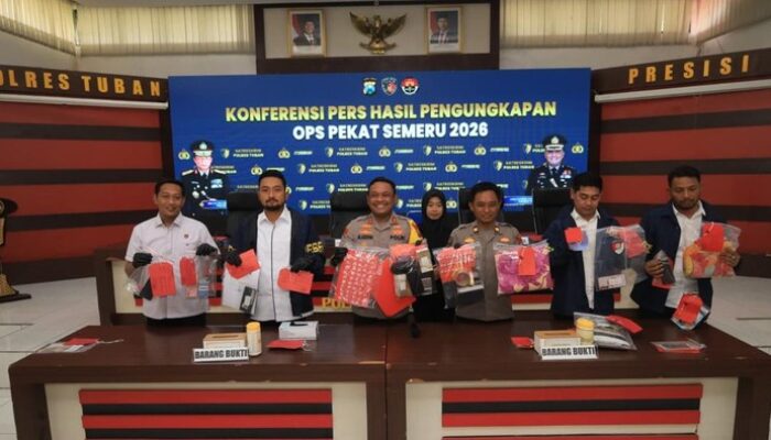 Operasi Pekat Semeru 2026: Polres Tuban Ungkap 55 Kasus Judi hingga Prostitusi, 58 Pelaku Diamankan