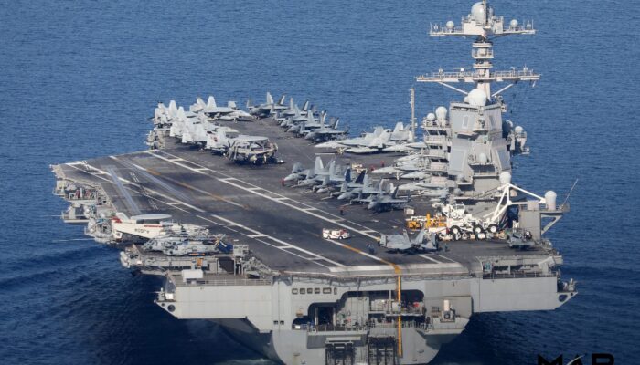 Kapal Induk Terbesar AS Terbakar di Laut Merah! USS Gerald R. Ford Terpaksa Menepi di Yunani, Ratusan Awak Terdampak