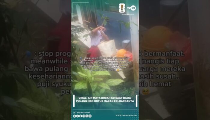 Viral Anak SD Menangis Saat Bawa Pulang Makan Bergizi Gratis, Kisah Haru MBG Ini Bikin Warganet Tersentuh
