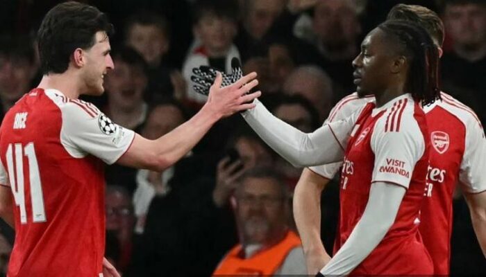 Gol Roket Eberechi Eze Bawa Arsenal ke Perempat Final Liga Champions, Arteta dan Rice Terpukau!