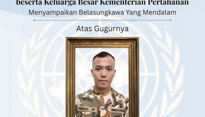 TNI Proses Pemulangan Jenazah Praka Rico Pramudia dari Lebanon, Gugur Saat Misi Perdamaian UNIFIL