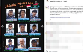 9 Relawan Global Sumud Flotilla asal Indonesia yang ditangkap oleh tentara Israel, Rabu (20/5/2026).(Dok. Global Peace Convoy Indonesia)