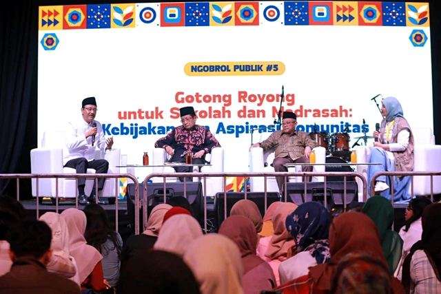 Menteri Sosial Saifullah Yusuf atau Gus Ipul menghadiri forum Belajaraya dengan Teman 2026 di Taman Ismail Marzuki, Sabtu (2/5/2026). Foto: Dok. Kemensos