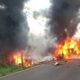 Bus ALS Terbakar Usai Tabrak Truk Tangki di Sumsel, Polisi Pastikan Semua Korban Dievakuasi