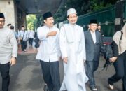 Nasaruddin Umar, Menag bersama Gus Ipul, Mensos usai Salat Idul Adha di Masjid Istiqlal, Jakarta, Rabu (27/5/2026).