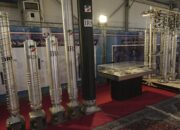 Ilustrasi pengayaan uranium Iran. Sentrifugal lokal buatan dalam negeri ditampilkan dalam pameran nuklir Iran di Teheran, Rabu (8/2/2023).(AP PHOTO/VAHID SALEMI)