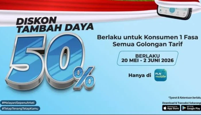 PLN Bagi Diskon Tambah Daya Listrik 50 Persen hingga 2 Juni 2026, Pelanggan Rumah Tangga Bisa Upgrade Lebih Hemat