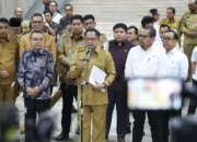 Konpers Satgas Pemulihan Pasca Bencana DPR bersama pemerintah.