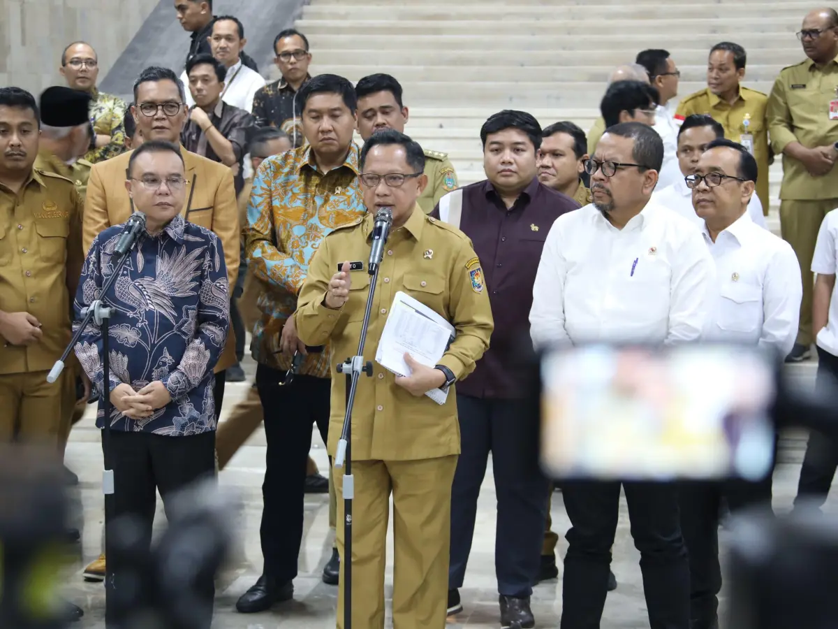 Konpers Satgas Pemulihan Pasca Bencana DPR bersama pemerintah.