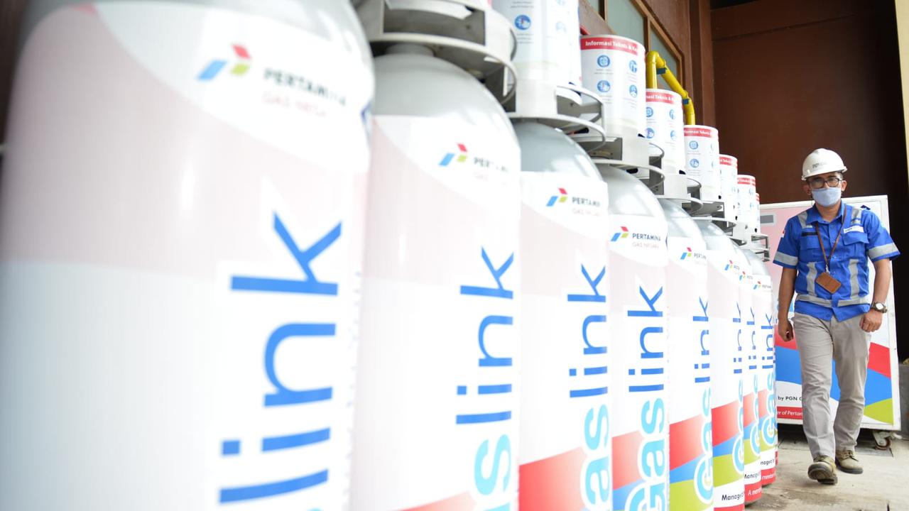 Gaslink C-cyl adalah Compressed Natural Gas (CNG) untuk pelanggan sektor industri dan komersial. Ffot Dok. Pertamina