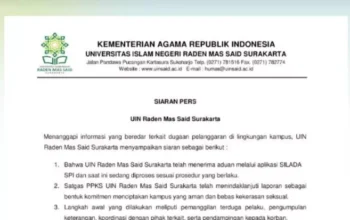 Satgas PPKS UIN Raden Mas Said Surakarta memberikan perlindungan dan pendampingan korban terkait kasus pelecehan seksual melibatkan dosen dan mahasiswa. (Foto: Instagram @uin.surakarta)