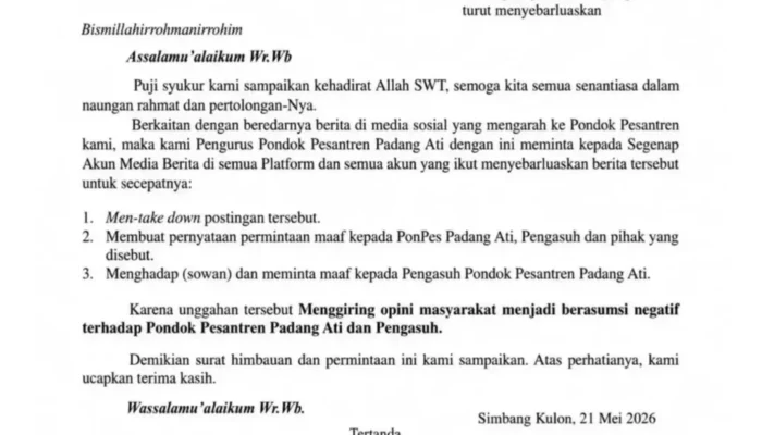 Heboh Kasus Asusila Santriwati di Pekalongan, Pihak Ponpes Disebut Minta Media dan Pegiat Medsos Minta Maaf ke Kiai