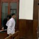 Eks Kepala Gudang Cimory Adi Purwoko saat menjalani persidangan di PN Surabaya.
