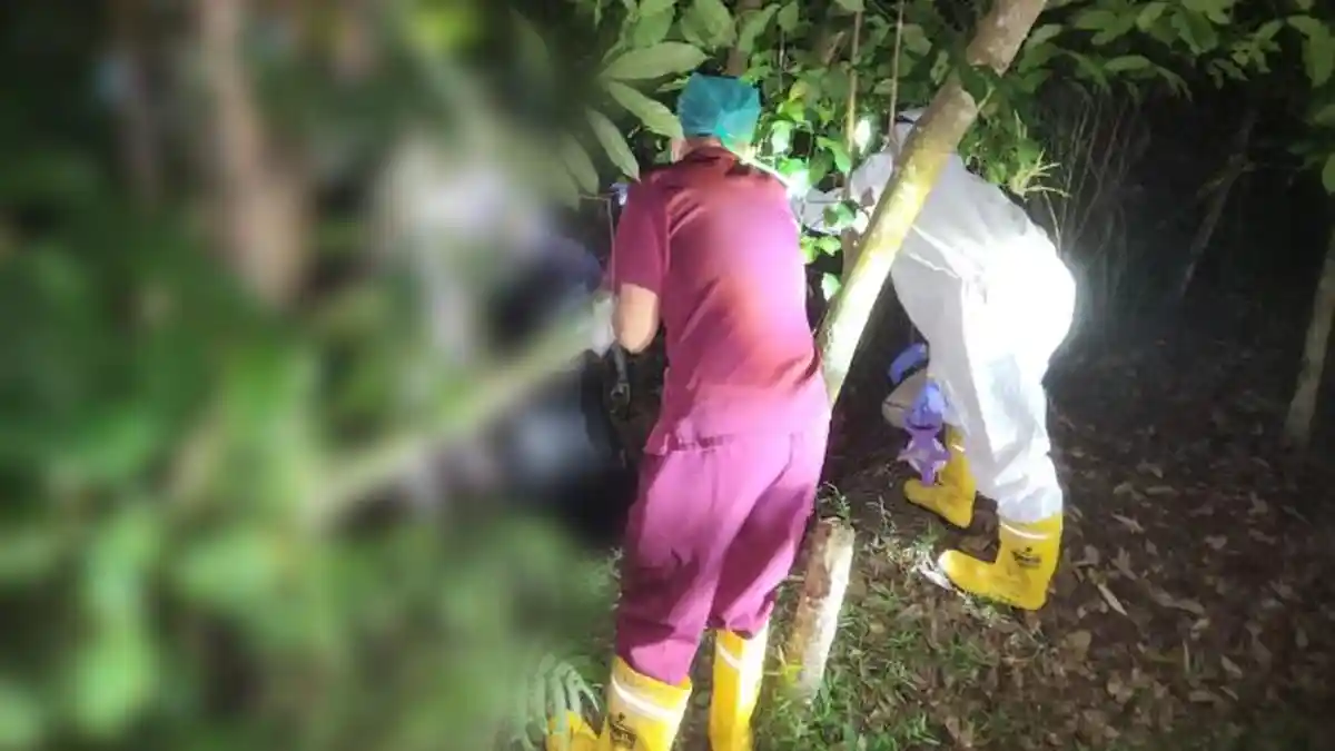 Sesosok mayat perempuan ditemukan tergantung di kebun warga Kampung Pakel, Kelurahan Gelam, Kecamatan Cipocok Jaya