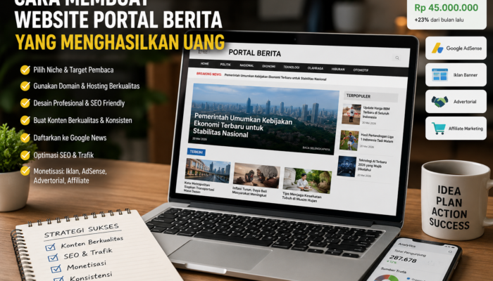 Cara Membuat Website Portal Berita yang Menghasilkan Uang, Ini Strategi Pakar Digital agar Cepat Monetisasi