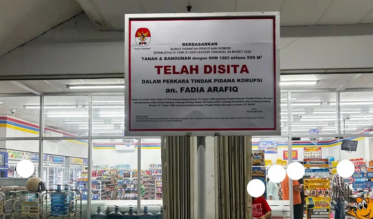 Minimarket milik Fadia Araqfiq yang disita KPK. (Foto: Humas KPK)